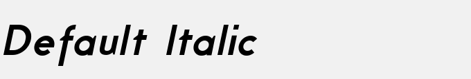 Default Italic